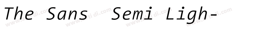 The Sans  Semi Ligh字体转换